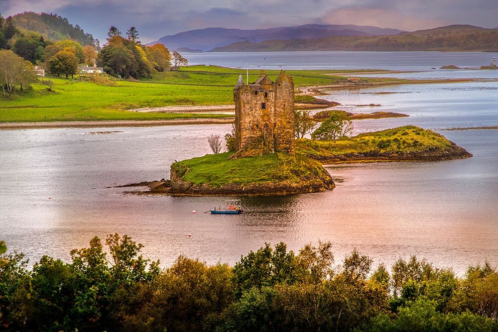 Castle Stalker built on a small Island near Port Appin 14th Century-Scotland